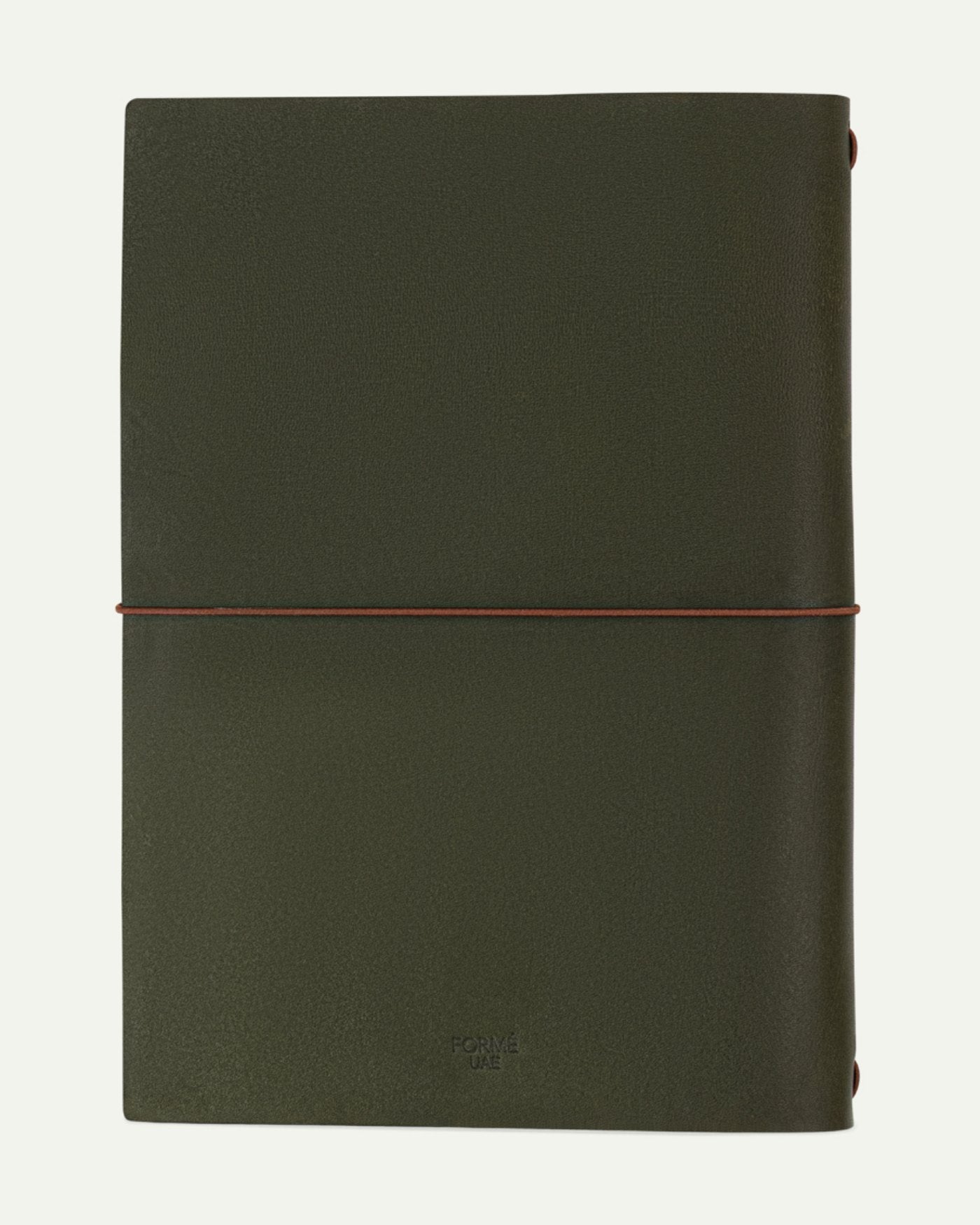 Leather Cover in Olive, closed