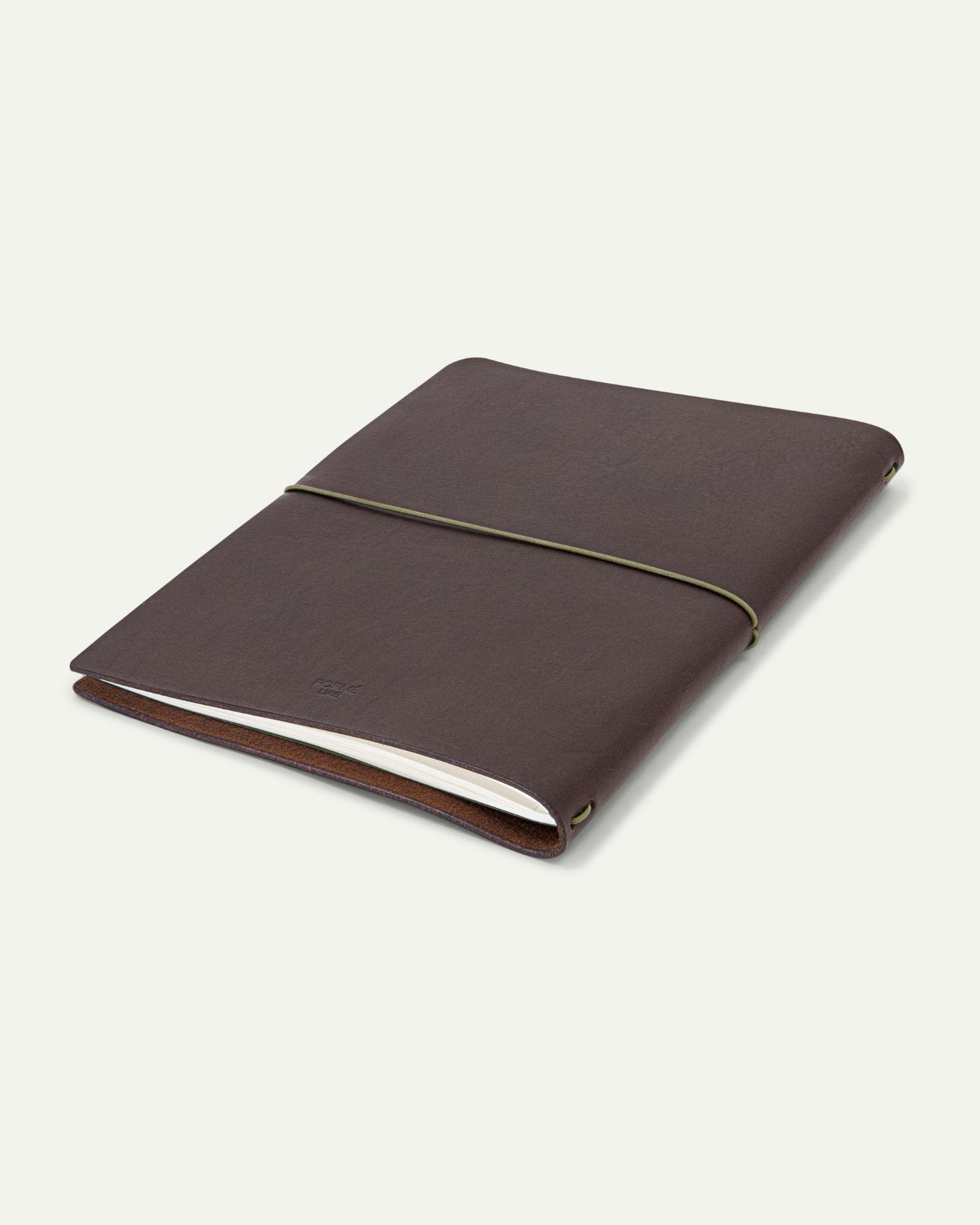 Leather Cover in Burgundy, three-quarter view